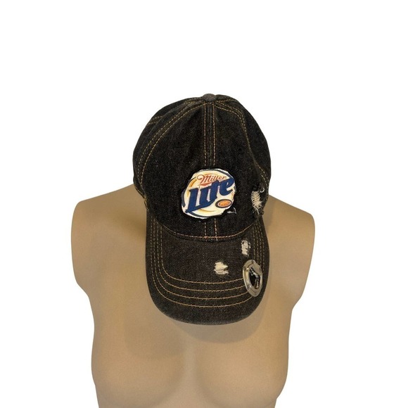 Miller Lite Distressed Hat with Bottle Opener - Picture 1 of 5